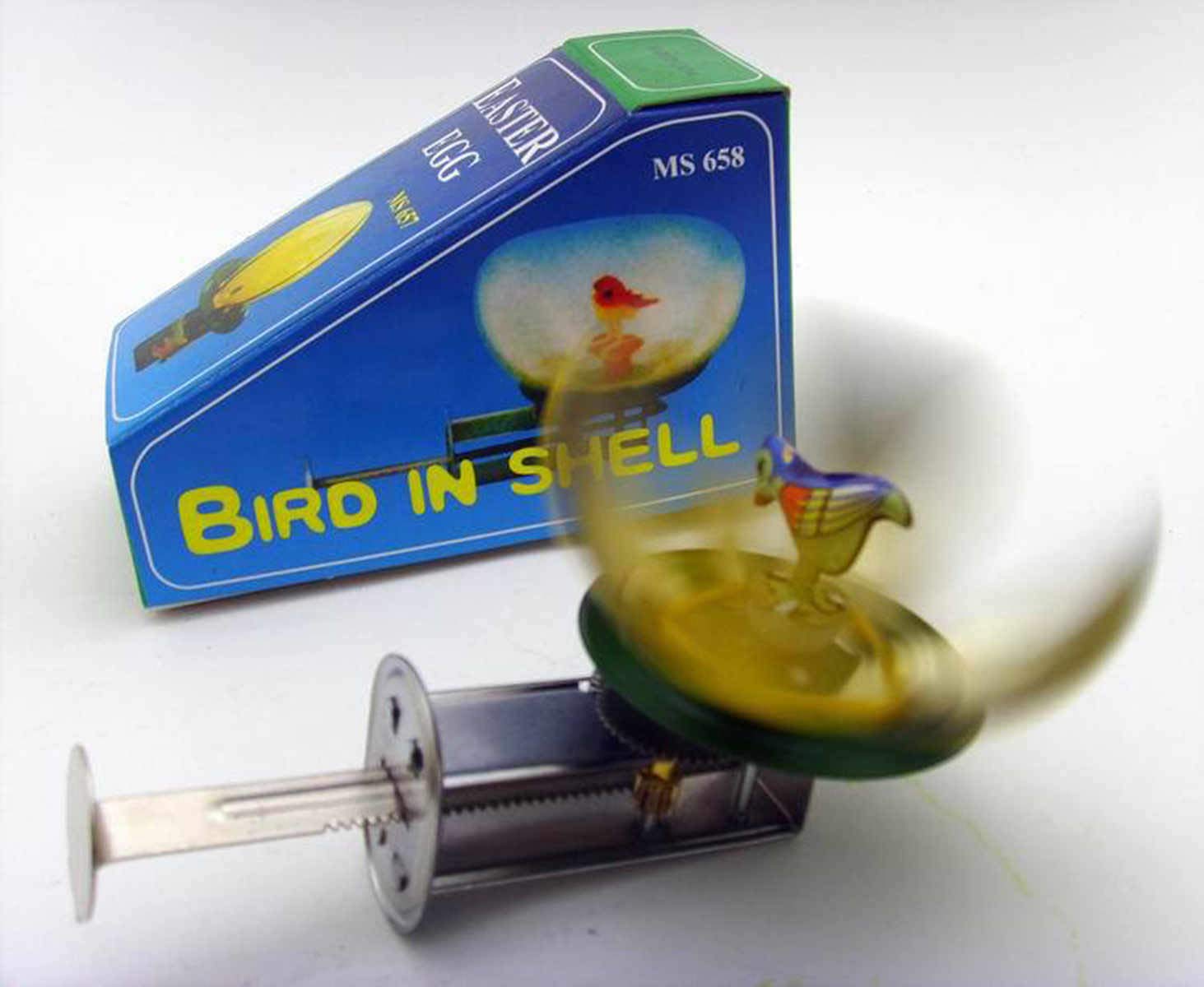 Charmgle MS657 Chicken Shelled Tin Toy Retro Toy Novelty Adult Toy Collection Home Room Store Party Decoration Gift (Bird)