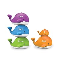 Learning Resources Snap-n-Learn Stacking Whales, Educational Toys ,Fine Motor, Counting & Sorting Toy, Shape Sorting, 15 Pieces, Ages 2+