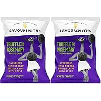 SAVOURSMITHS Hand Cooked Potato Chips, Truffle & Rosemary, 5.29 Ounce, Gluten Free, Vegan, Non Gmo, All Natural, 4 Count (Pack of 2)