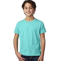 Next Level Big Boy's Crewneck Shrinkage Gorgeous T-Shirt, Medium, Tahiti Blue