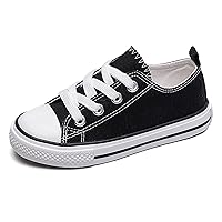 Toddler/Little Kid Boy Girl's Casual Canvas Shoes, Comfortable Breathable Fashion Shoes, Lace-up Closure Fashion Sneaker for Kids