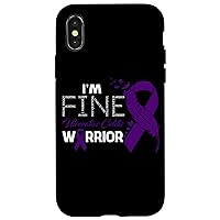 iPhone X/XS Ulcerative Colitis Warrior I'm Fine Feather Case