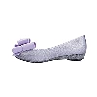 Melissa Ultragirl Sweet XXI Flats for Women - Comfortable, Stylish & Flexible Jelly Flat Shoes with Cut-Out Toe, Classic Jelly Upper & Bow Embellishment