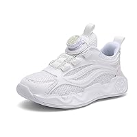Boys and Girls, Rotating Buckle Basketball Sneakers, Comfortable, Breathable, Slip Resistant, Wear-Resistant, Casual Walking Shoes,Lightweight Tennis Shoes, Jogging Shoes,Fitness Training Shoes.