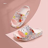 Slippers Toddler Colorful Patterns Bath Shower Kids Soft Non-Slip Summer Beach Shoes Boys Girls, Soft Swimming Pool Outdoor Beach Indoor Bathroom Water Shoes (Color : Pink, Size : 7-8 Toddler)