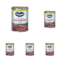 Whole Cranberry Sauce, Canned Side Dish, 14 Oz Can (Pack of 5)