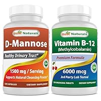 Best Naturals D-Mannose 1500 mg & Vitamin B12 6000 mcg