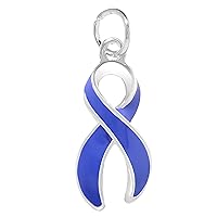 Beautiful Awareness Ribbon Charms - Perfect for DIY Jewelry, Bracelet, Necklace Items, Raise Awareness for Cancer, Diseases, Causes. Bulk Quantities Available