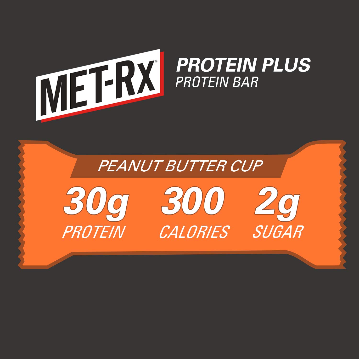 MET-Rx Protein Plus Bar, Great as Healthy Meal Replacement, Snack, and Help Support Energy, Gluten Free, Peanut Butter Cup, With Vitamin A, Vitamin C, and Zinc to Support Immune Health, 85 g, 9 Count