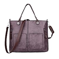 Women's Soft Faux Leather Tote Shoulder Bag from, Big Capacity Tassel Handbag Handbags for Women Fashion