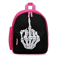 Fuck Off Middle Finger Mini Travel Backpack Casual Lightweight Hiking Shoulders Bags with Side Pockets