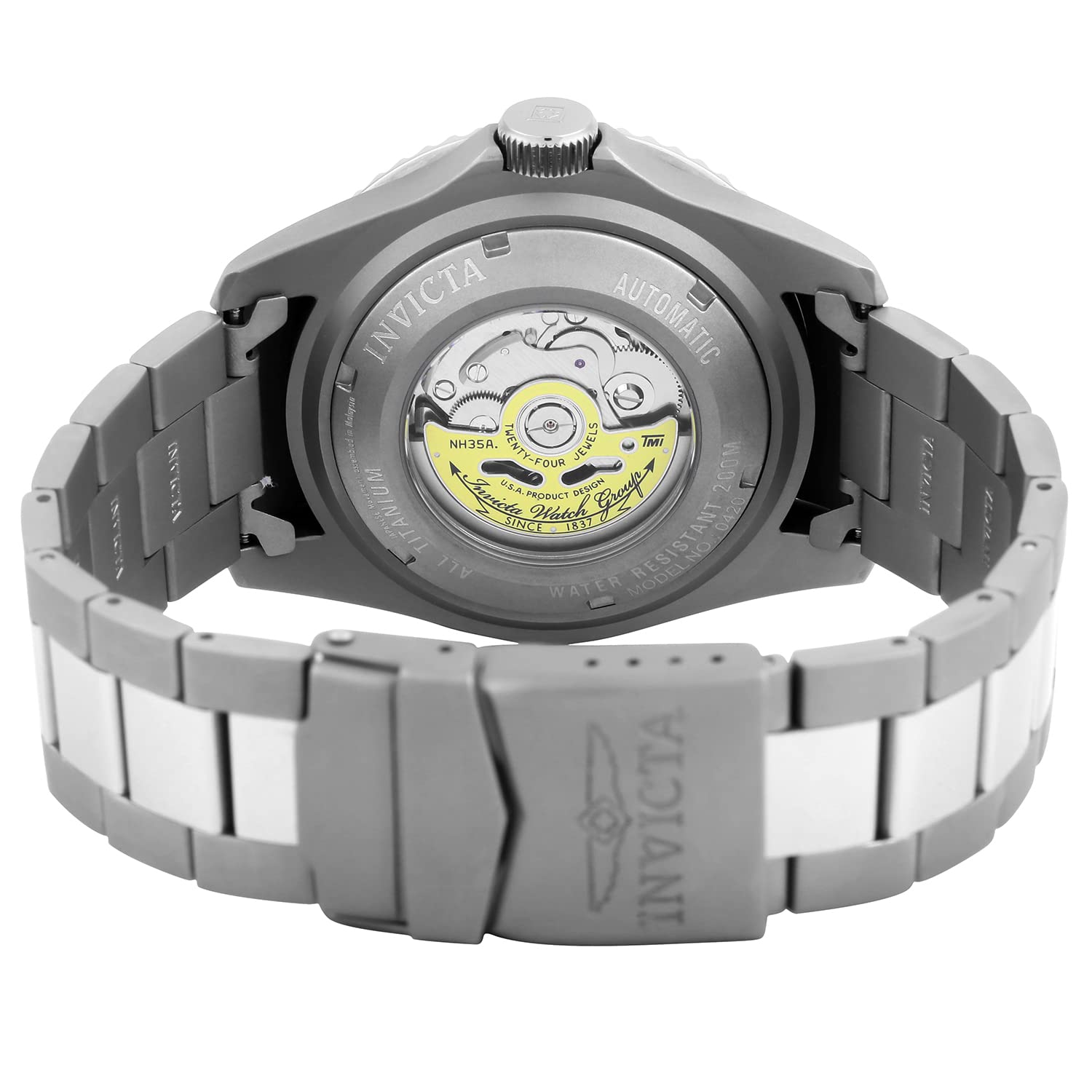 Invicta Men's 0420 Pro Diver Automatic Black Dial Titanium Watch