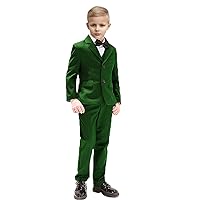 Boys Tuxedo Green Communion Boys Suit Formal Wear Outfits for Birthday