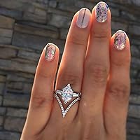 Infinity 925 Silver Women Wedding Rings White Sapphire Fashion Jewelry Size 6-10 (9)