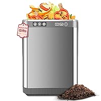 Electric Composter, 1-Gallon Largest Smart Waste Compost Bin Kitchen, Turn Waste into Natural Fertilizer, Food Cycler Odorless, Double Carbon Filter, Kitchen Composter Energy Efficient
