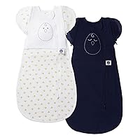 Nested Bean Zen One 2 Pack - Infant Swaddle | Babies 0-3M (7-13 Lbs) | Adapts for Arms in/Out | Prevents Startles | Aids Self-Regulation | 2-Way Zipper | TOG 1.0 | Machine Washable