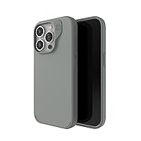 ZAGG Manhattan Snap iPhone 15 Pro Case - Premium Silicone iPhone Case, Durable Graphene Material, Smooth Surface with a Comfortable Ripple Grip, MagSafe Phone Case, Sage Green