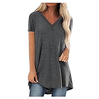 Sexy Summer Tops for Women Crop Tops Going Out Tops Oversized Tshirt Women Casual Blouses for Women Summer Hotter Than A Hoochie Coochie Tshirt Womens Western Tops Blouses Grey 4XL