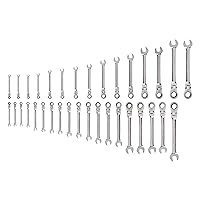 TEKTON Flex Head 12-Point Ratcheting Combination Wrench Set, 34-Piece (1/4-1 in., 6-24 mm) | WRC95005