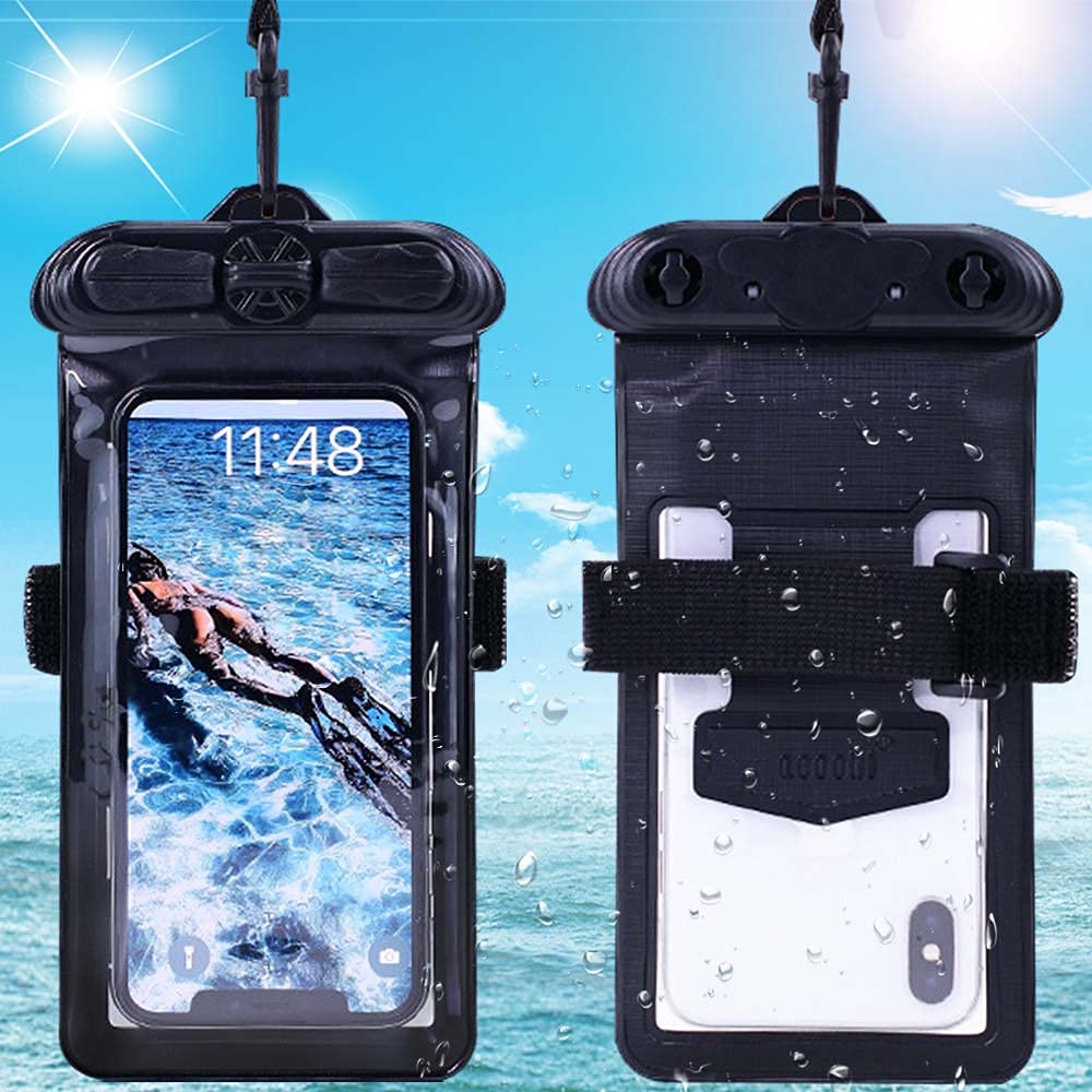 Puccy Case Cover, Compatible with Sonim XP10 Black Waterproof Pouch Dry Bag (Not Screen Protector Film)