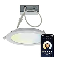 Satco S11262 12W LED Direct Wire Downlight-1.5 Inches Tall and 7.2 Inches Wide, Finish Color: White, Color Rendering Index: 80