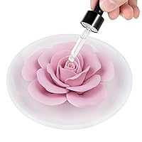 Passive Flower Diffuser with Tray Non-Electric Porcelain Essential Oil Aromatherapy Diffusers for Car Small Room Desk Bathroom Decor Home Decor