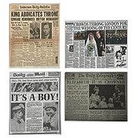 Melody Jane Dolls Houses Dollhouse Queen Elizabeth II Royal Family Headline Newspaper Posters 1:12
