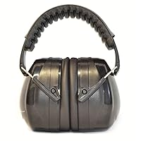12010BL Highest NRR Safety Muffs-Professional Defenders Adjustable Headband Ear Protection, Shooting Hearing Protector Earmuffs Fits Adults to Kids, one Size, Black