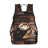 Delicious Heart Coffee print Lightweight Laptop Backpack Travel Daypack Bookbag for Women Men for Travel Work