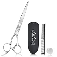 Fcysy Left Handed Hair Cutting Scissors Hair Shears, Professional 6” Left Hand Barber Haircut Salon Scissors, Sharp Lefty Hand Hairdressing Shears Haircutting Scissors for Cutting Hair for Women Men