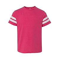 Girls' Youth Fine Jersey Football Crewneck Short Sleeve T-Shirt