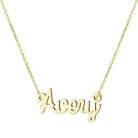 Personalized Name Necklace 18K Gold Plated Stainless Steel pendant Jewelry Birthday Gift for Girls