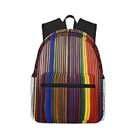 Colorful Brick Print Backpack Casual Backpack Laptop Backpacks Travel Bag Work Computer Bag