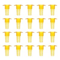 Happyyami 100Pcs Queen Bee Cages Cover Beekeeping Catcher Cup Tube Plastic Bee Isolator Clip Beekeeper Rearing Tools Supplies