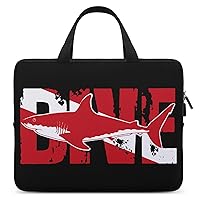 Dive Shark Scuba Flag Travel Laptop Bag Sleeve Case With Handle Shockproof Notebook Briefcase Protective Cover