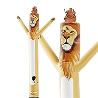 LookOurWay Air Dancers Inflatable Tube Man Attachment - 10 Feet Tall Wacky Waving Inflatable Dancing Tube Guy for Business Promotion (Blower Not Included) - Mascot Character Animal Themed - Lion