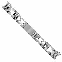 Ewatchparts 20MM STAINLEE STEEL DIAMOND CENTER OYSTER WATCH BAND COMPATIBLE WITH ROLEX DATEJUST 3.20CT