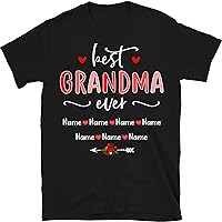 Personalized Best Grandma Ever Shirt, Gnome Valentine Shirt, Valentines Day Gift for Grandma Nana Mimi Mom, Multicolored