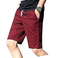 Men's Summe Loose Shorts Cotton Without Belt Five-Point Pants Casual Printed Trendy Shorts