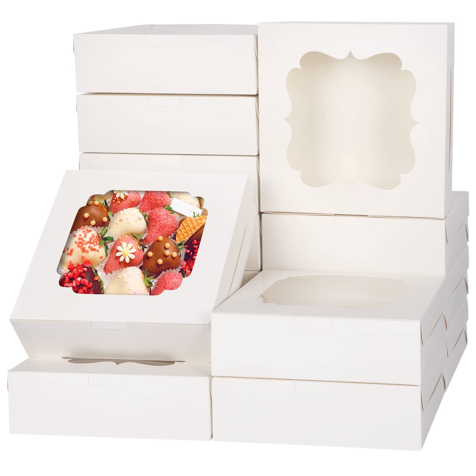 White Cake Boxes - Lid & Box - For Birthday Wedding Cakes - Single, 5pk  & Bulk | eBay