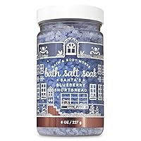 Bath and Body Works Santa's Blueberry SHORTBREAD Bath Salt Soak 8 Ounce 1 Pack