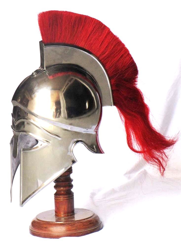 Royal Greek Corinthian Helmet Armor New Plume Medieval Knight Spartan 