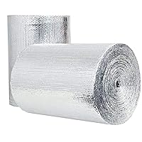 US Energy Products Double Bubble Reflective Foil Insulation Thermal Barrier R8 Vapor Barrier Residential Commercial (4ft x 50ft)