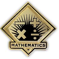 PinMart's Black and Gold Mathematics Student School Teacher Lapel Pin