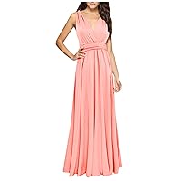 Women's Solid Color Method Multi-Rope Cross Backless Long Dress Fashion Slim Fit Multi-Wear Sexy Bandage Dresses