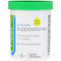 Adult Glycerin Suppositories, 50-Count Jars (Pack of 4)