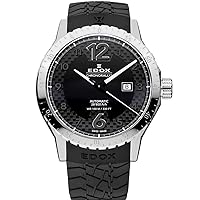 Edox Men's 80094 3 NN Chronorally 1 Analog Display Swiss Automatic Black Watch