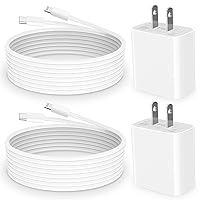 【MFi Certified】iPhone Fast Charger, Stuffcool 2Pack 20W PD USB-C Power Delivery Wall Charger Adapter + 2Pack 6FT Type-C to Lightning Quick Charge Sync Cord for iPhone 14/13/12/11/XS/XR/SE/iPad/AirPods