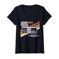 Nintendo NES Controller Retro Stripe 85 V-Neck T-Shirt
