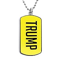 Donald Trump Dog Tag Military Necklace Stainless Pendant Accessories President Gifts Merch Independence day